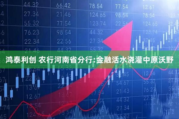 鸿泰利创 农行河南省分行:金融活水浇灌中原沃野