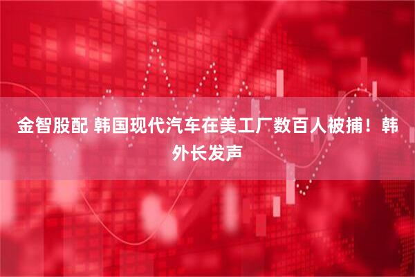 金智股配 韩国现代汽车在美工厂数百人被捕！韩外长发声